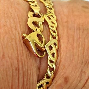 14K 💛 GOLD BEAUTIFUL UNIQUE DESIGN HEART ❤️ BRACELET